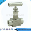 High pressure stainless steel flow control needle valve